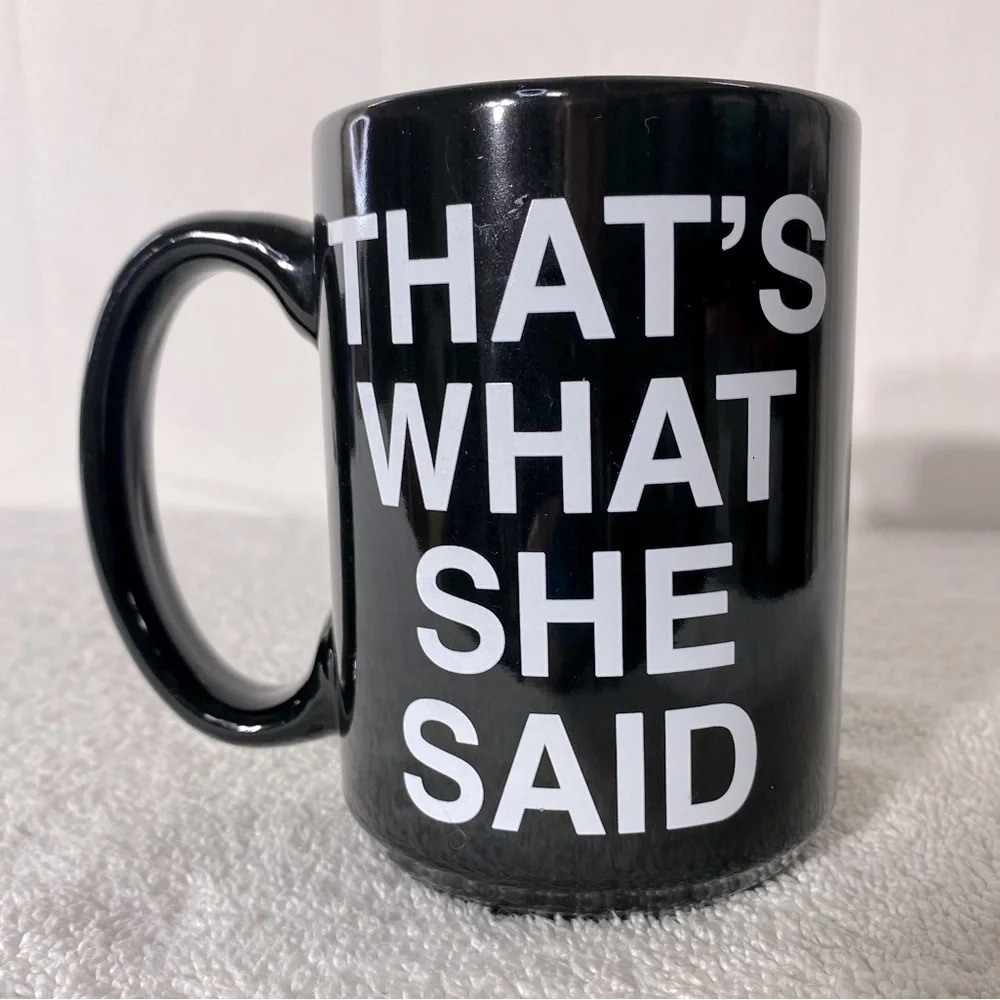 The Office Large Black Ceramic That’s What She Said Mug Coffee Cup